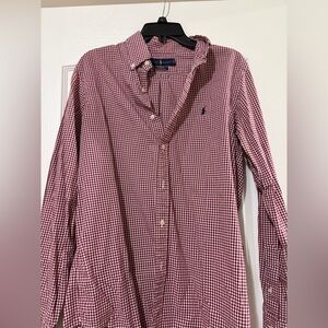 Ralph Lauren Red Gingham Button Down Shirt